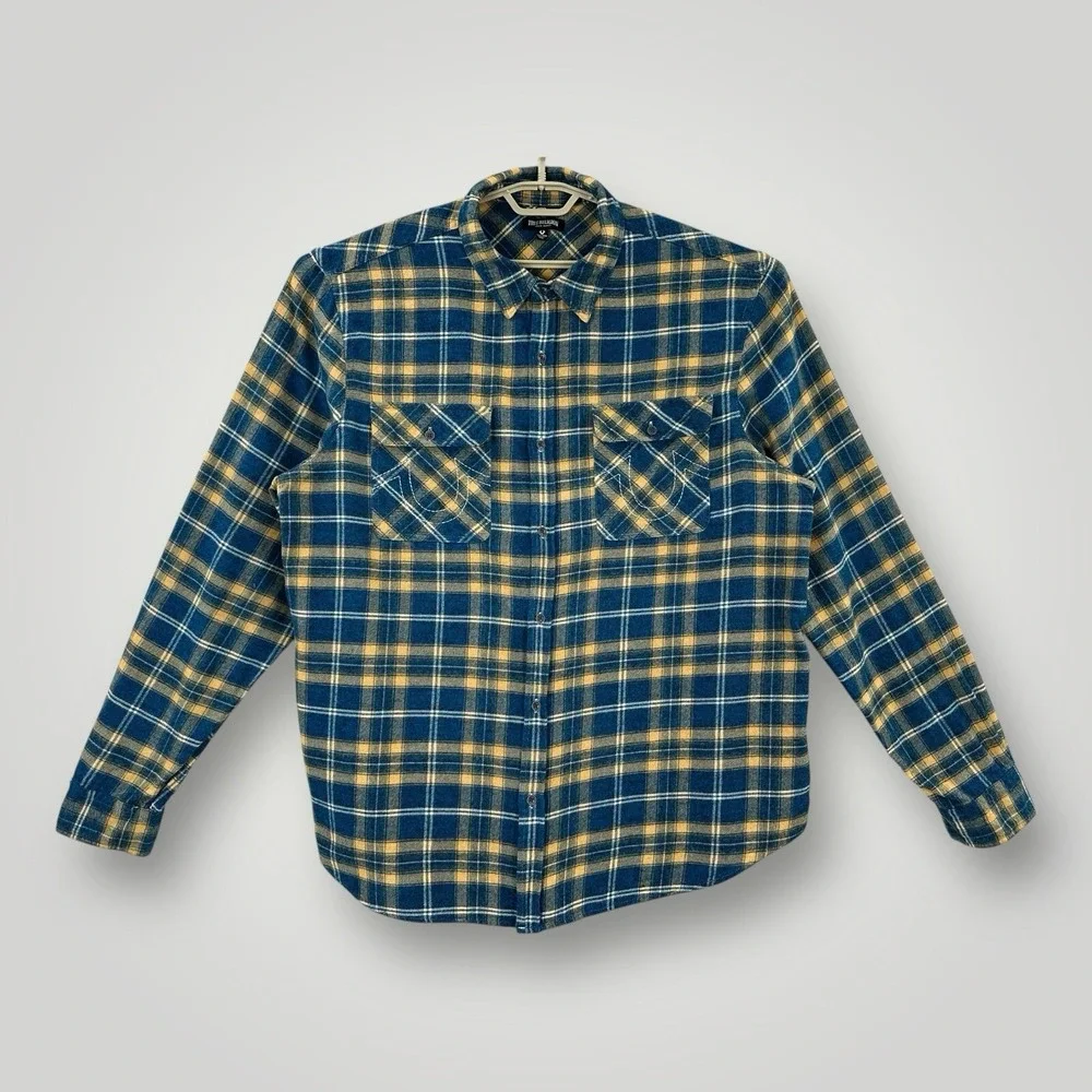 True‎ Religion Plaid Flannel Shirt Mens 3XL Western Horseshoe Logo Long Sleeves